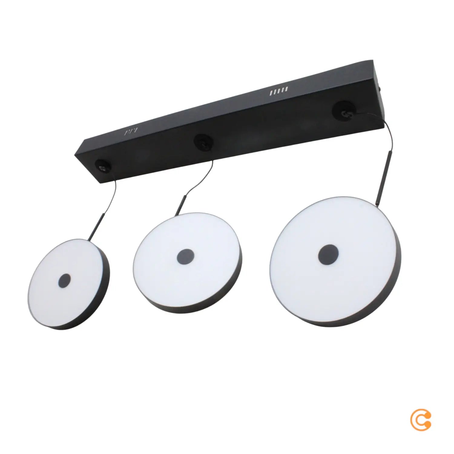 B-Ware Just Light Pendelleuchte Hängeleuchte Led Plata Schwarz Höhenverstellbar 3000 K - 4043689019211