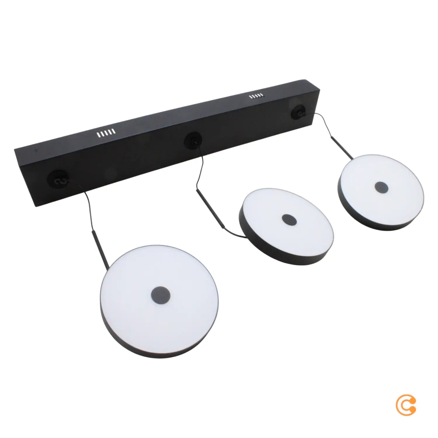 B-Ware Just Light Pendelleuchte Hängeleuchte Led Plata Schwarz Höhenverstellbar 3000 K - 4043689019211