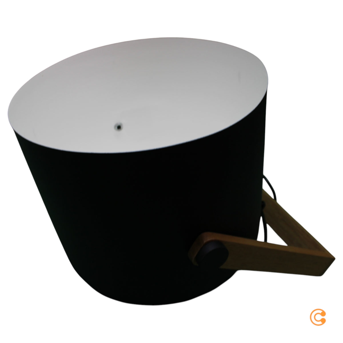 JUST LIGHT Pendelleuchte Hängelampe Cup schwarz holz 35cm Metall Holz IP20 - 4043689988463