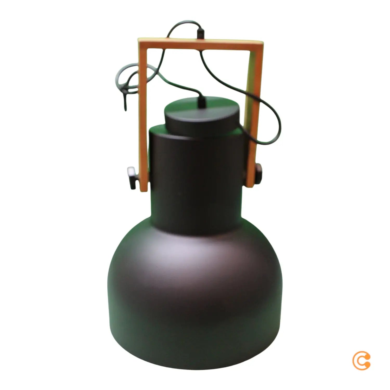 B-Ware Just Light Pendelleuchte Lampe Hängelampe Schwarz Cup 2 1x E27 Akazienholz - 4043689000714