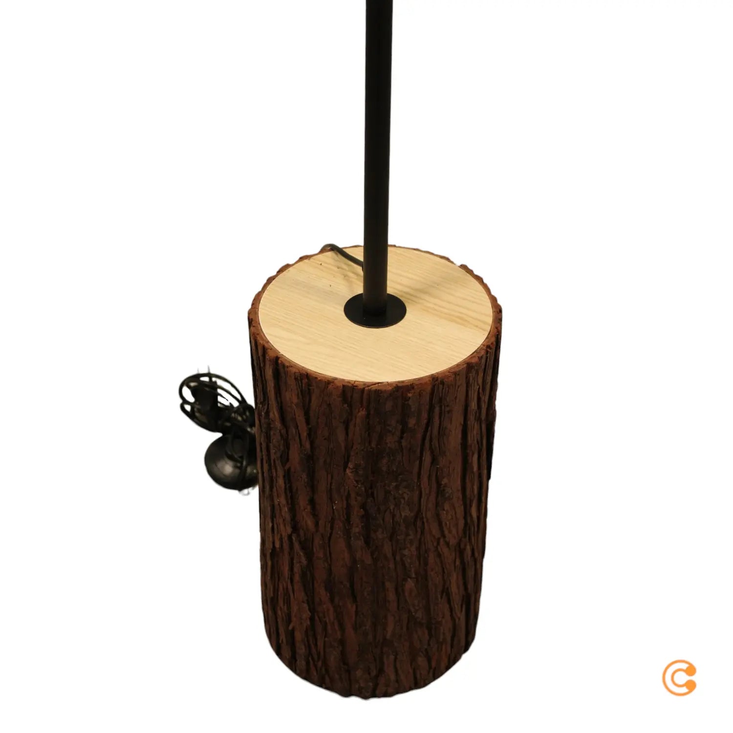 B-Ware Just Light Stehleuchte Lampe Bark Holz Creme Eisen Holz Schalter - 4043689975951