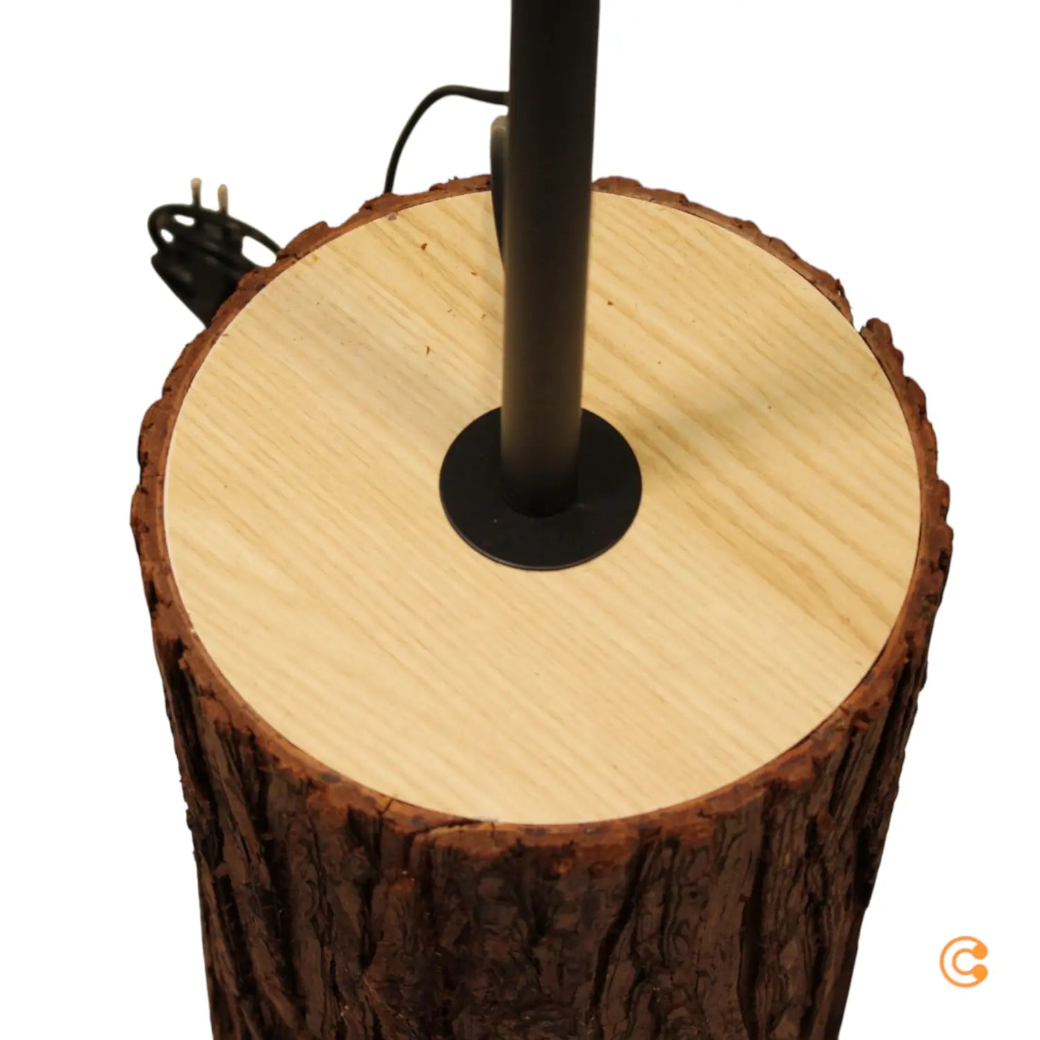 B-Ware Just Light Stehleuchte Lampe Bark Holz Creme Eisen Holz Schalter - 4043689975951