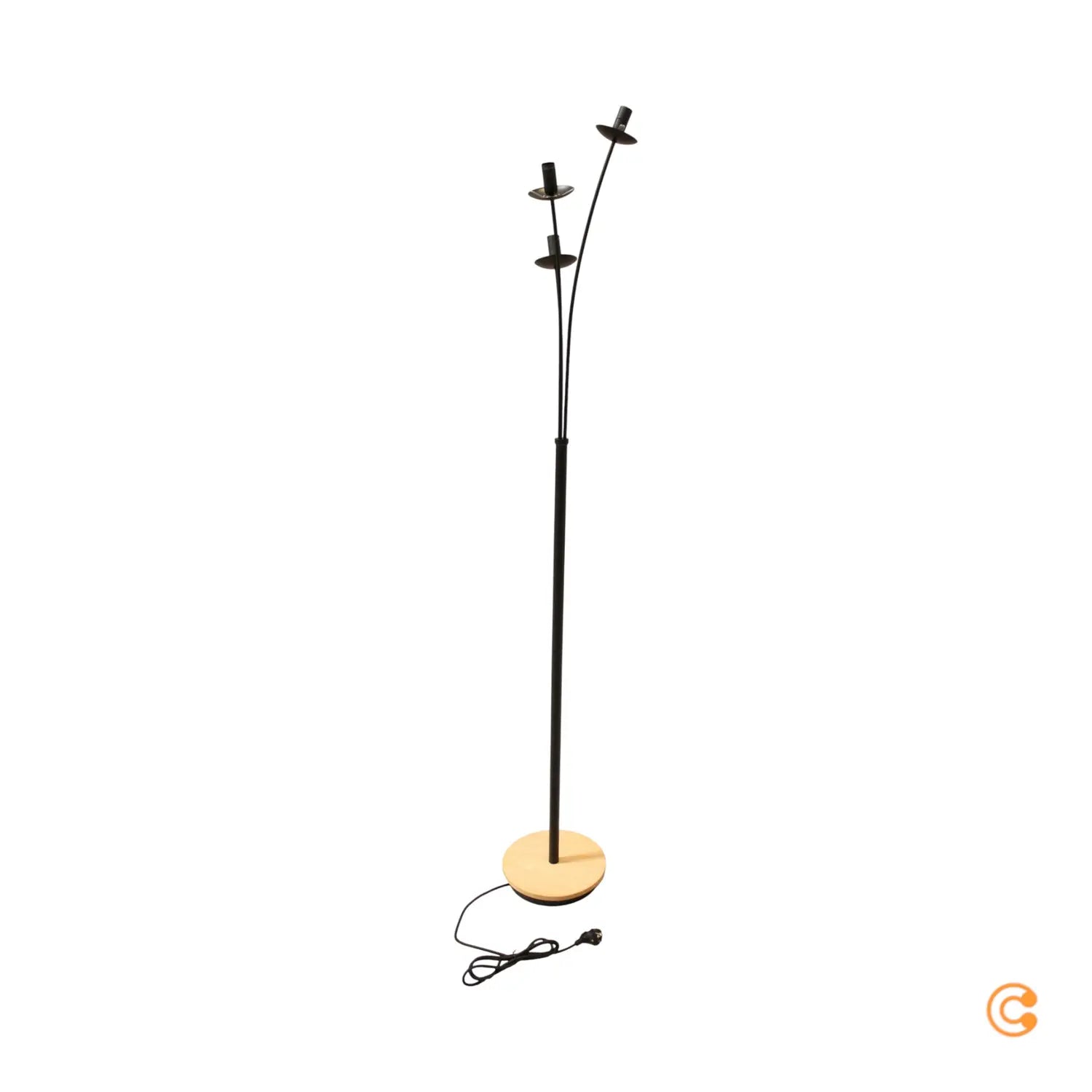 B-Ware Just Light Stehleuchte Standlampe Green Widow Glasschirme Schwarz Rauchgrau Holz - 4043689994952