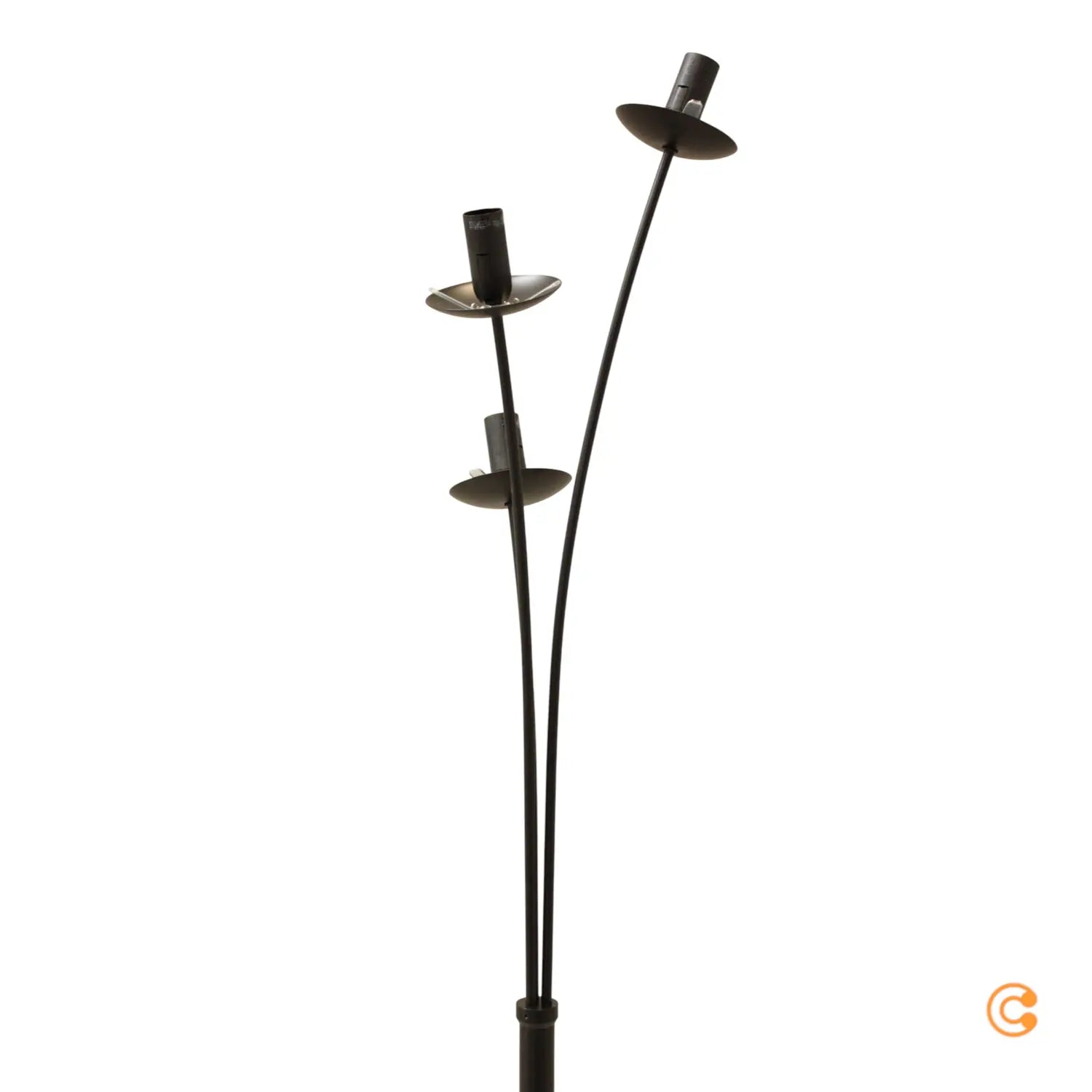 B-Ware Just Light Stehleuchte Standlampe Green Widow Glasschirme Schwarz Rauchgrau Holz - 4043689994952