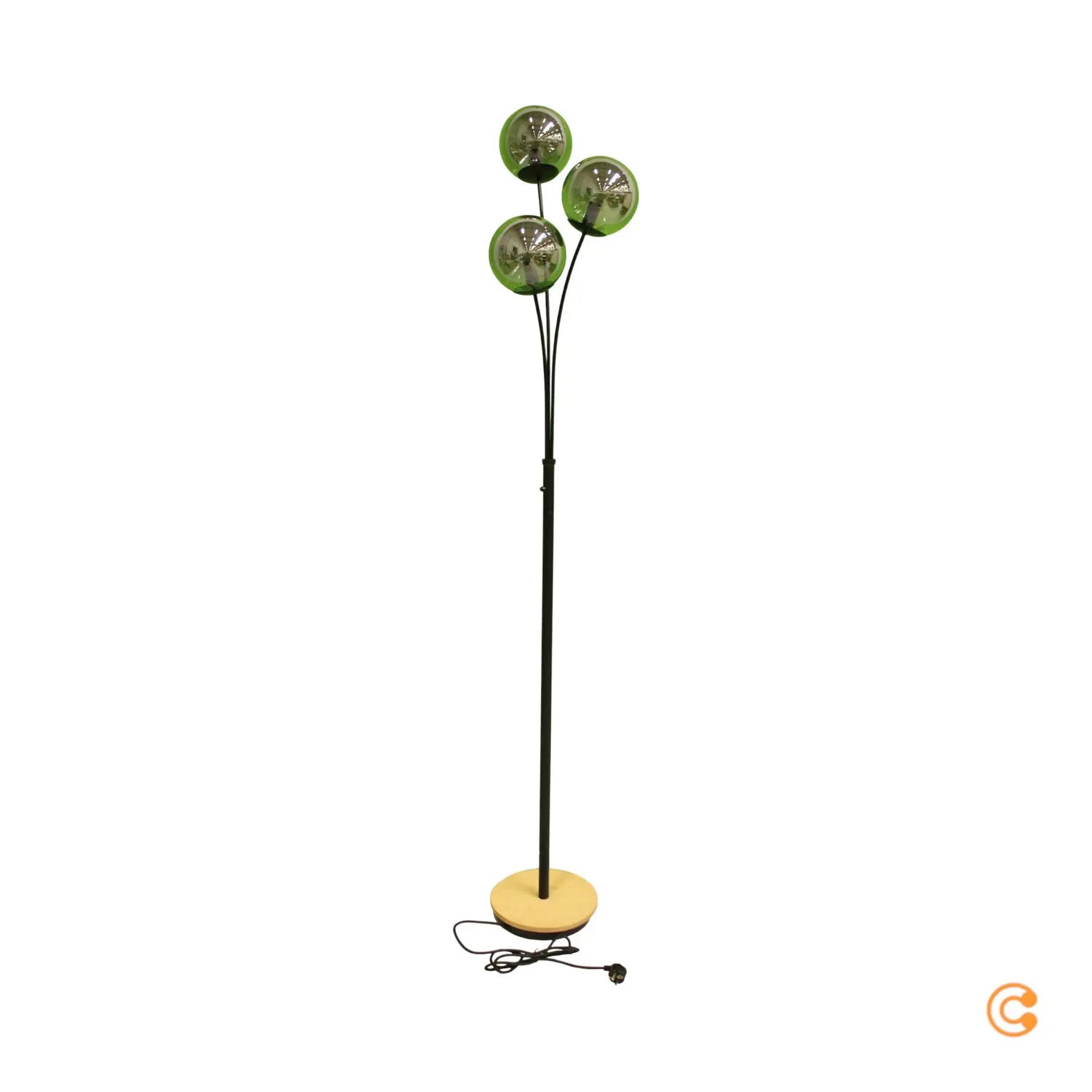 B-Ware Just Light Stehleuchte Standlampe Green Widow Glasschirme Schwarz Rauchgrau Holz - 4043689994952