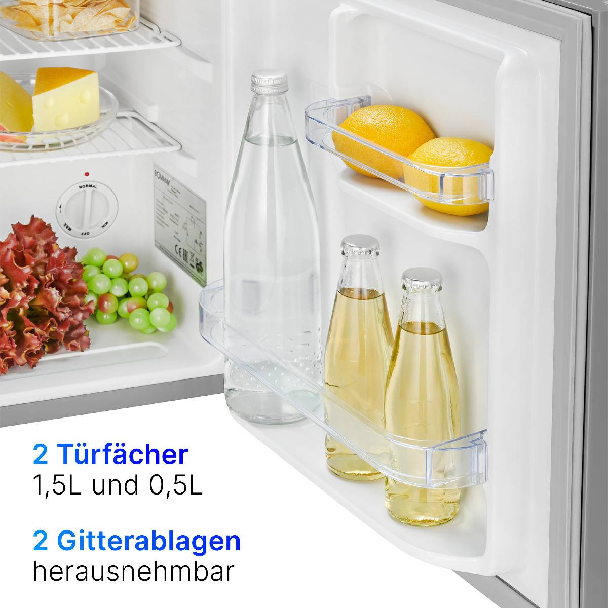 Bomann ix-look KB 7346 Kühlschrank 42l Standgerät Inox 220-240 V SIEHE TEXT/FOTO - 4004470734690
