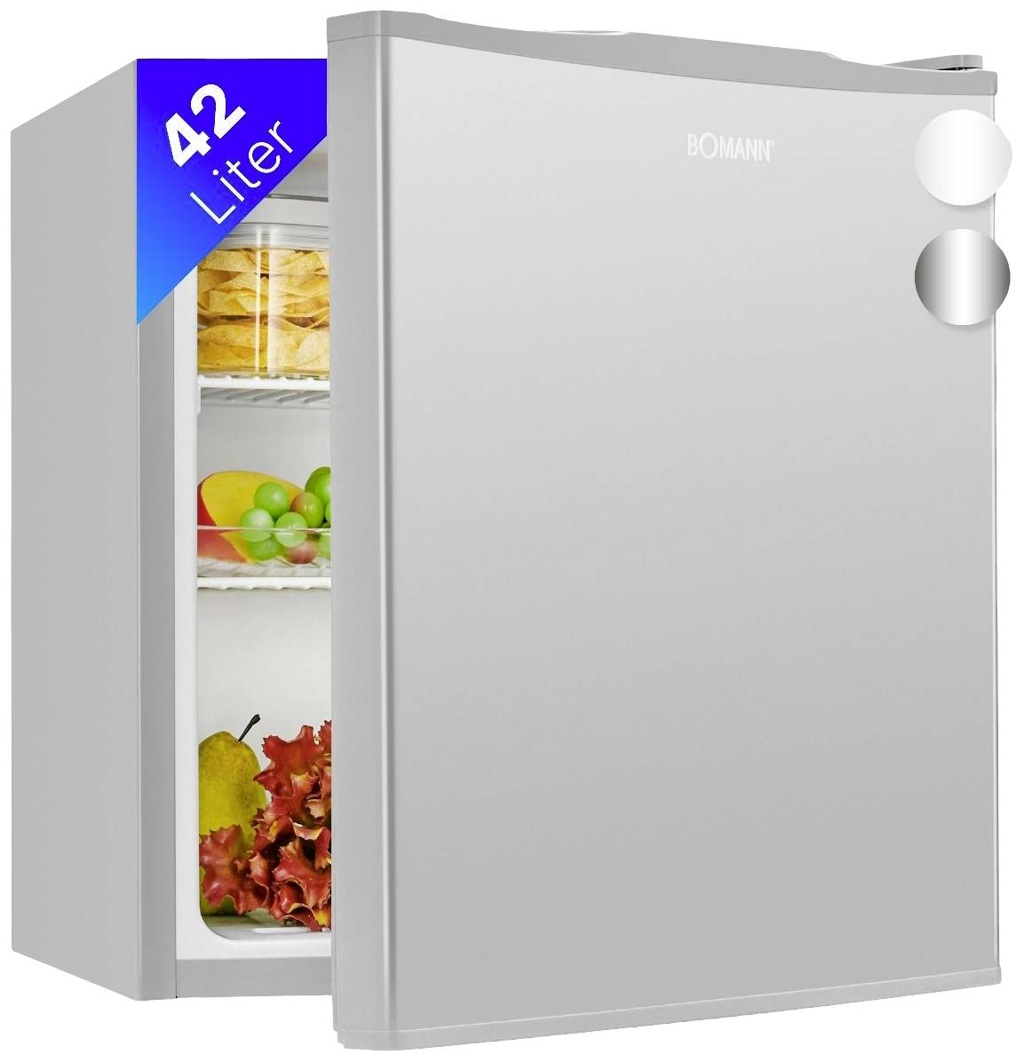 B-Ware Bomann Ix Look Kb 7346 Kühlschrank 42 L Standgerät Inox 220 240 V Silber - 4004470734690