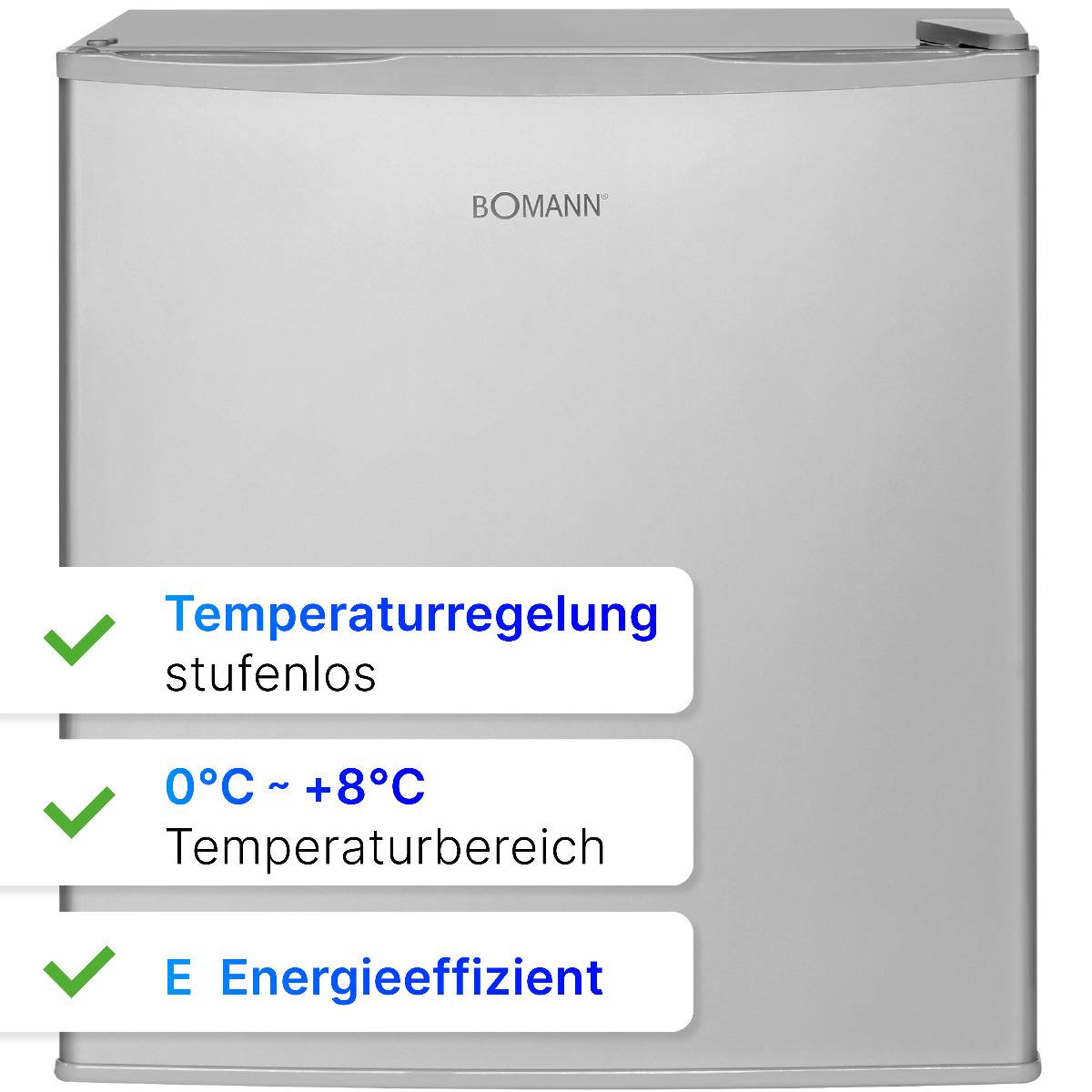 Bomann ix-look KB 7346 Kühlschrank 42l Standgerät Inox 220-240 V SIEHE TEXT/FOTO - 4004470734690
