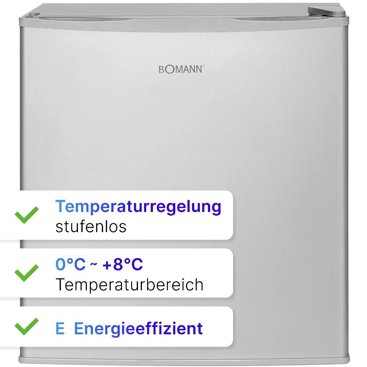 Bomann ix-look KB 7346 Kühlschrank 42l Standgerät Inox 220-240 V SIEHE TEXT/FOTO - 4004470734690