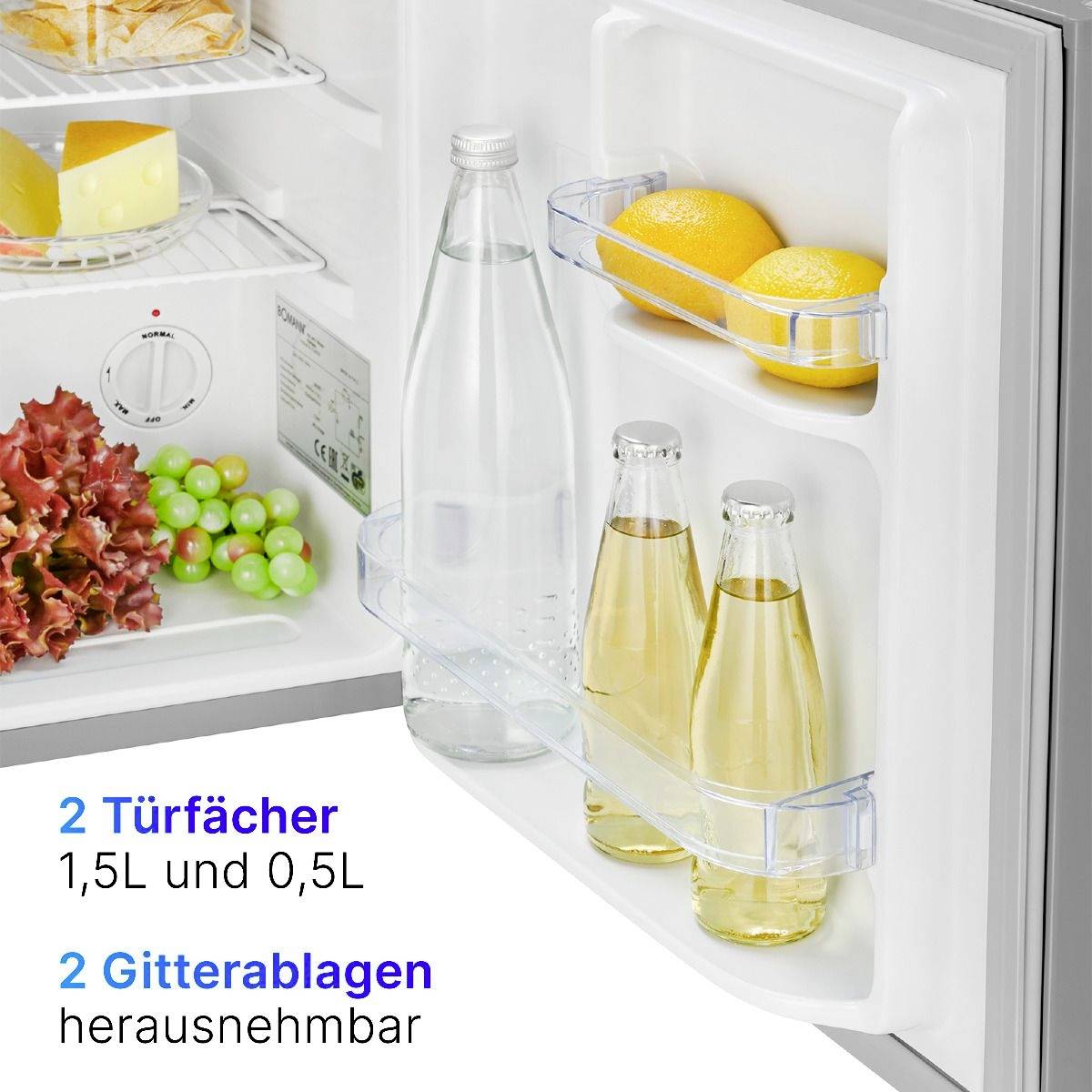 Bomann ix-look KB 7346 Kühlschrank 42l Standgerät Inox 220-240 V SIEHE TEXT/FOTO - 4004470734690