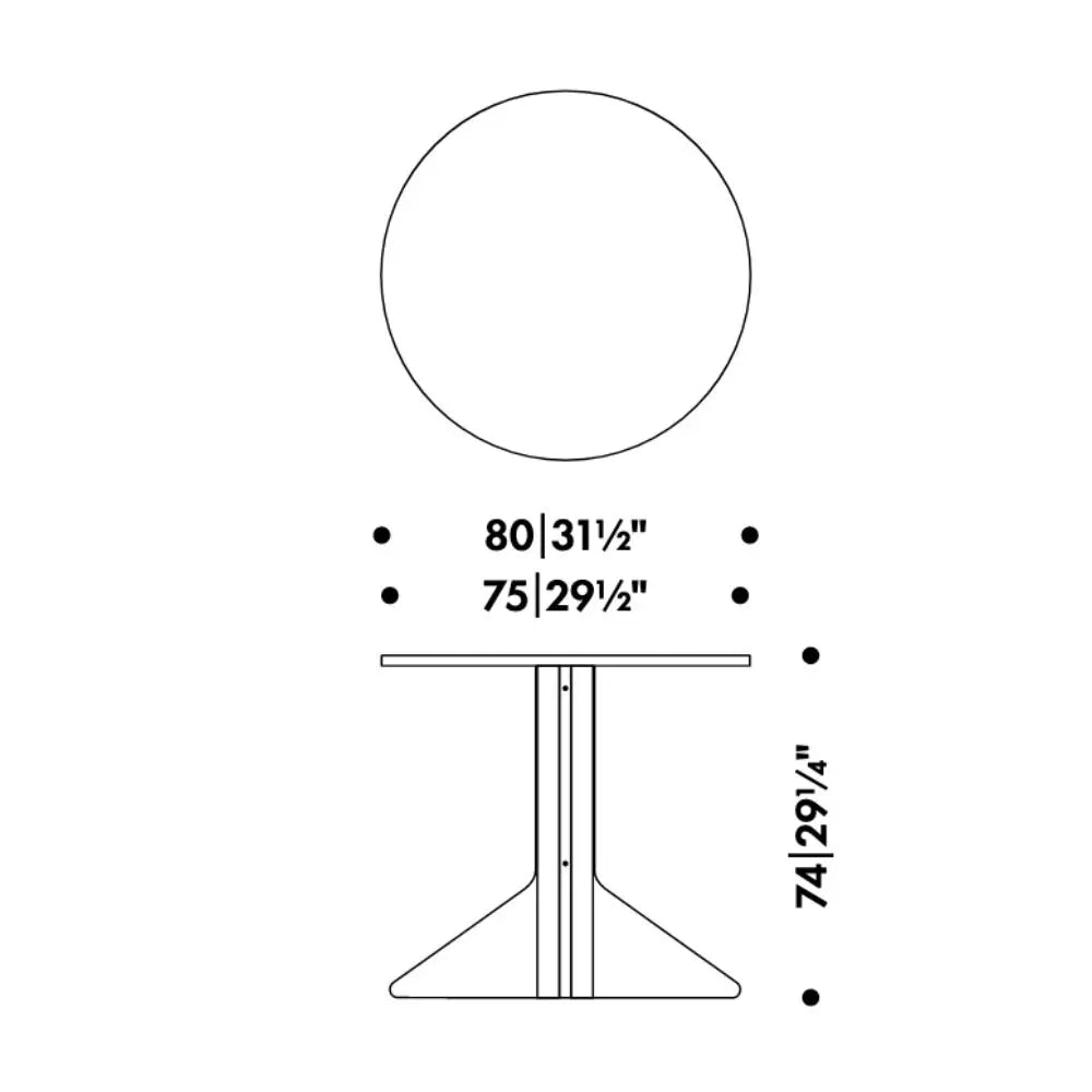 B-Ware Artek Kaari Tisch Tischmöbel Esstisch Eiche Weiß ø80cm - 6438305014127