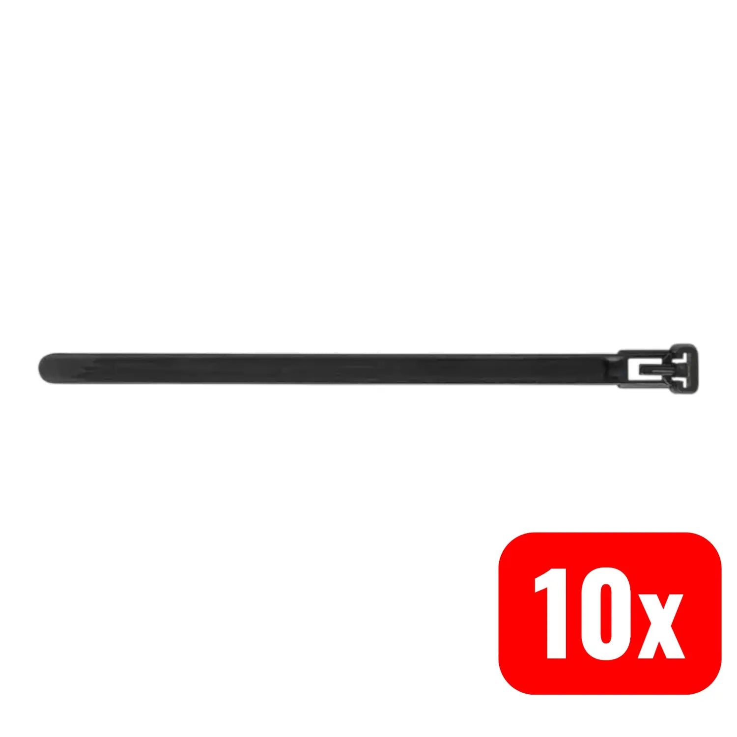 B-Ware Kabelbinder Bindeband Kabelbinder Schwarz 100mm 3,6mm Wieder Lösbar 10 Sets - 4250799937520