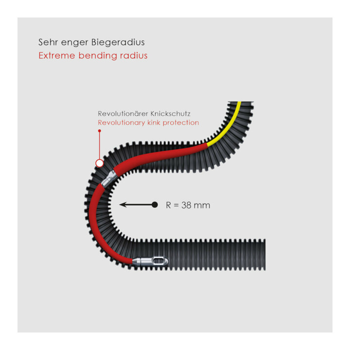B-Ware Runpotec Kabeleinziehgerät Band Kabelziehband Glasfaser 50m Biegeradius 38mm  - 9120045477160