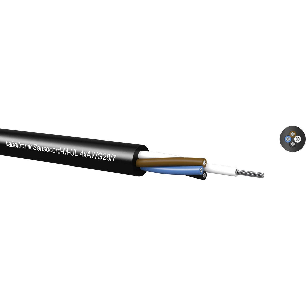 Kabeltronik Sensorleitung Sensocord Hauptkabel 3 x 0.09 mm² Schwarz 100 m - 2050002913257