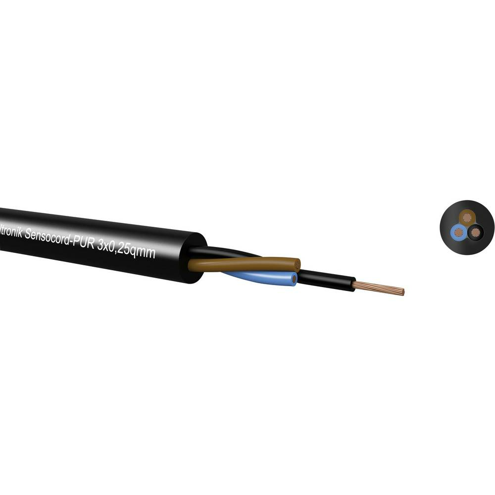 B-Ware Kabeltronik 2454 P3409 100 Sensorleitung Sensocord 4x 0.34 Mm² Schwarz 100m  - 2050002912410