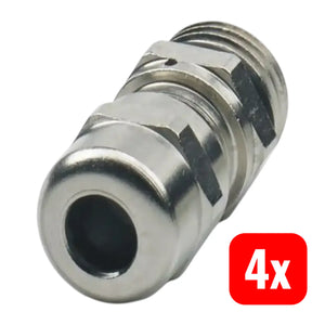 B-Ware Phoenix Contact Kabelverschraubung Verschraubung M20 Metall Silber 4 Stück