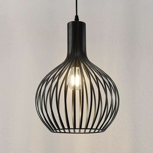 B-Ware Lampenwelt Käfig Pendelleuchte Pendelleuchte Lampe Leuchte Anina Schwarzem Metal