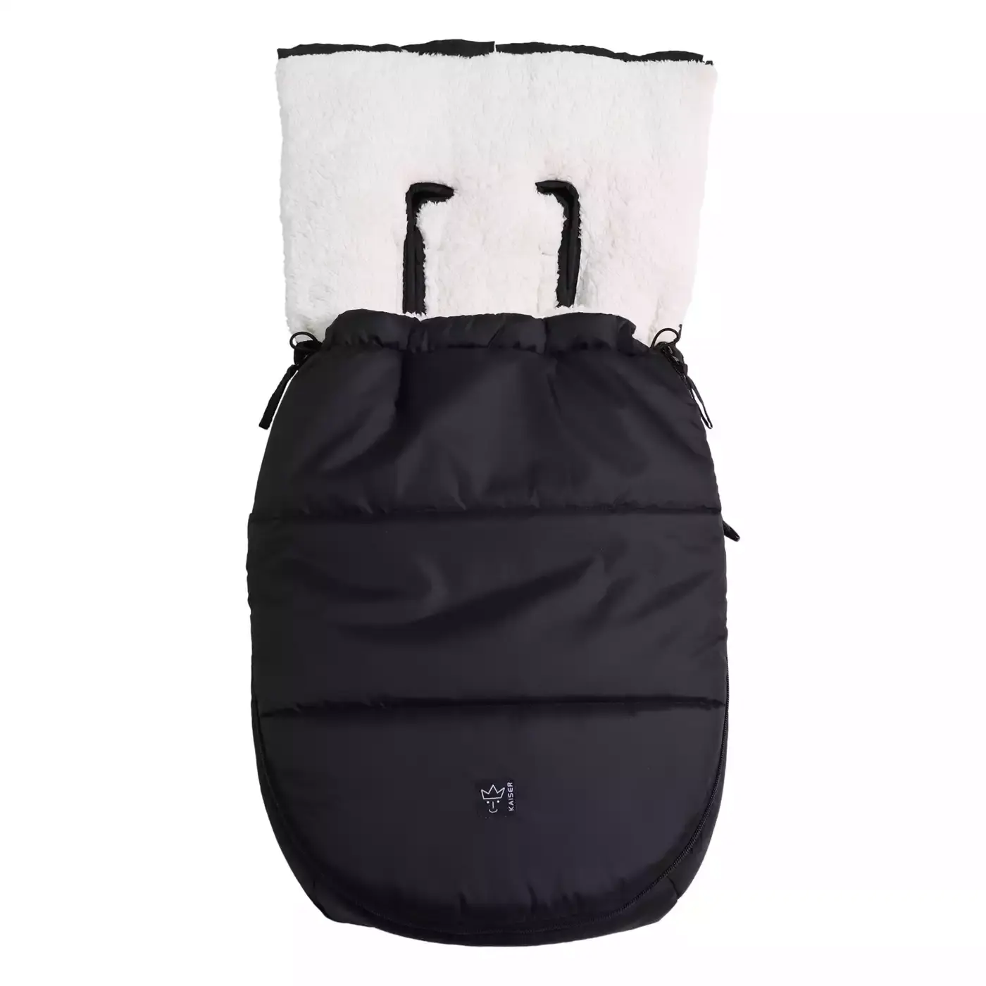 B-Ware Kaiser Hoody 2.0 Fußsack Babyschalenfußsack Schwarz Baby Kapuze Sherpa Fleece - 4011863842511