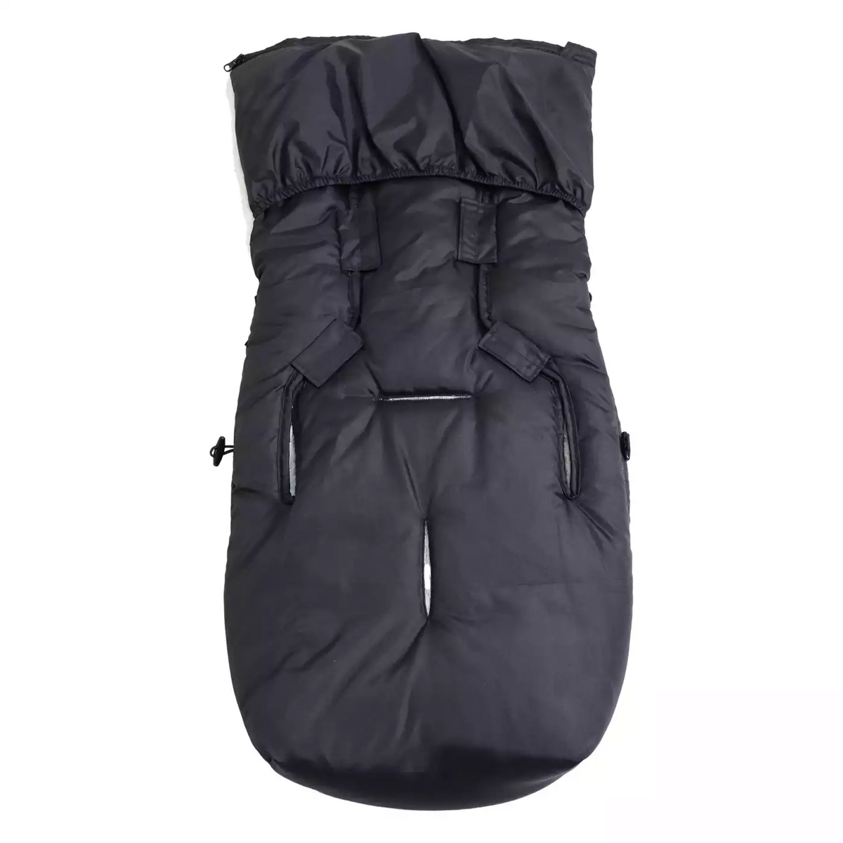 KAISER Hoody 2.0 Fußsack Babyschalenfußsack Schwarz Baby Kapuze Sherpa Fleece - 4011863842511