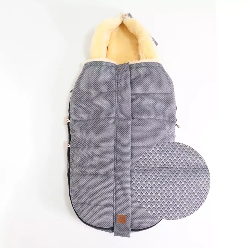 B-Ware Kaiser Fußsack Kinderwagen Lammfell Allex Anthrazit Universal Geeignet 105x48cm - 4011863408120