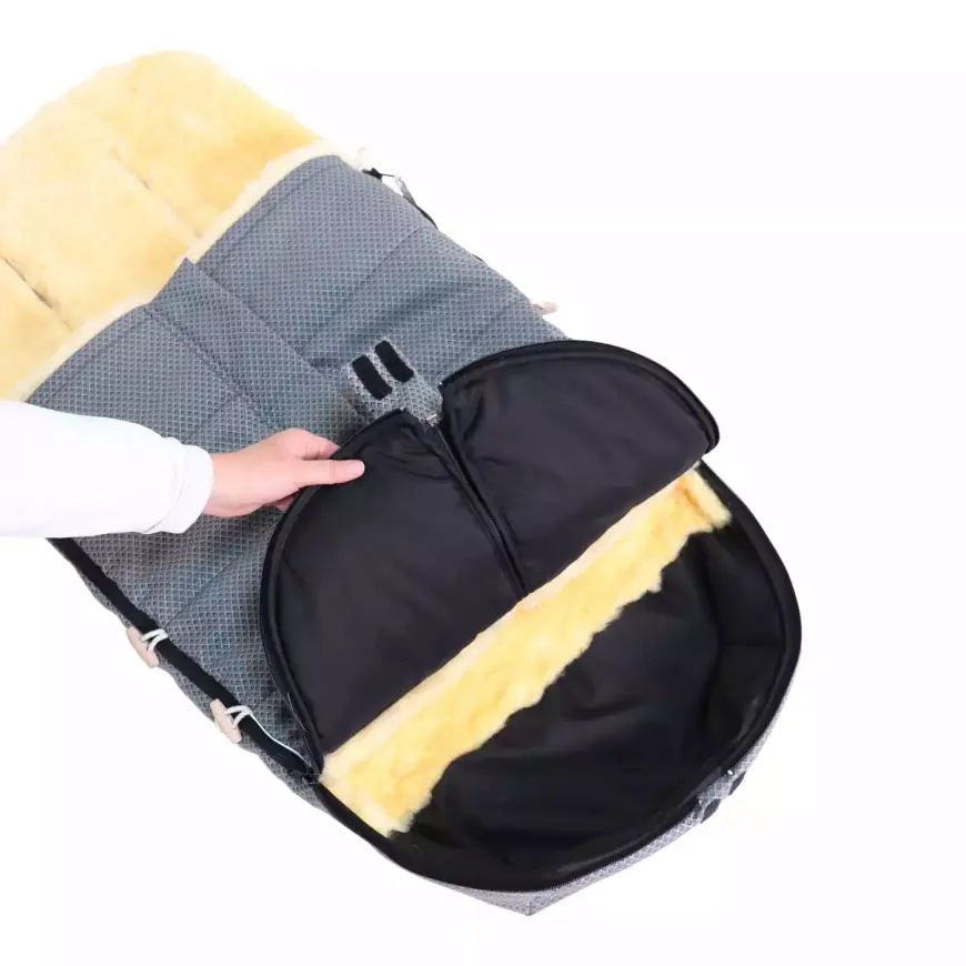B-Ware Kaiser Fußsack Kinderwagen Lammfell Allex Anthrazit Universal Geeignet 105x48cm - 4011863408120