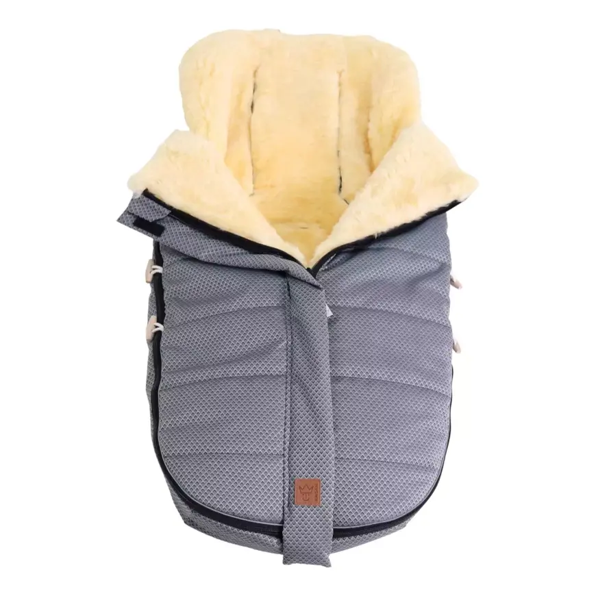 B-Ware Kaiser Fußsack Kinderwagen Lammfell Allex Anthrazit Universal Geeignet 105x48cm - 4011863408120