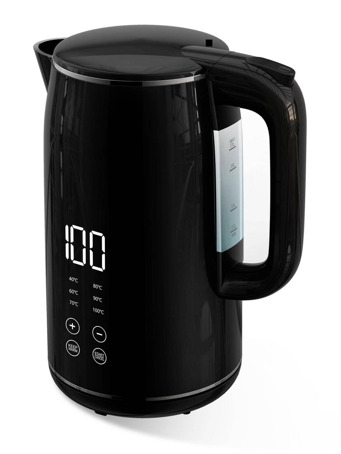 B-Ware Kalorik Tkg Jk 2000 Wasserkocher Schnurlos Mit Display Schwarz Wassererhitzer - 5413346357786