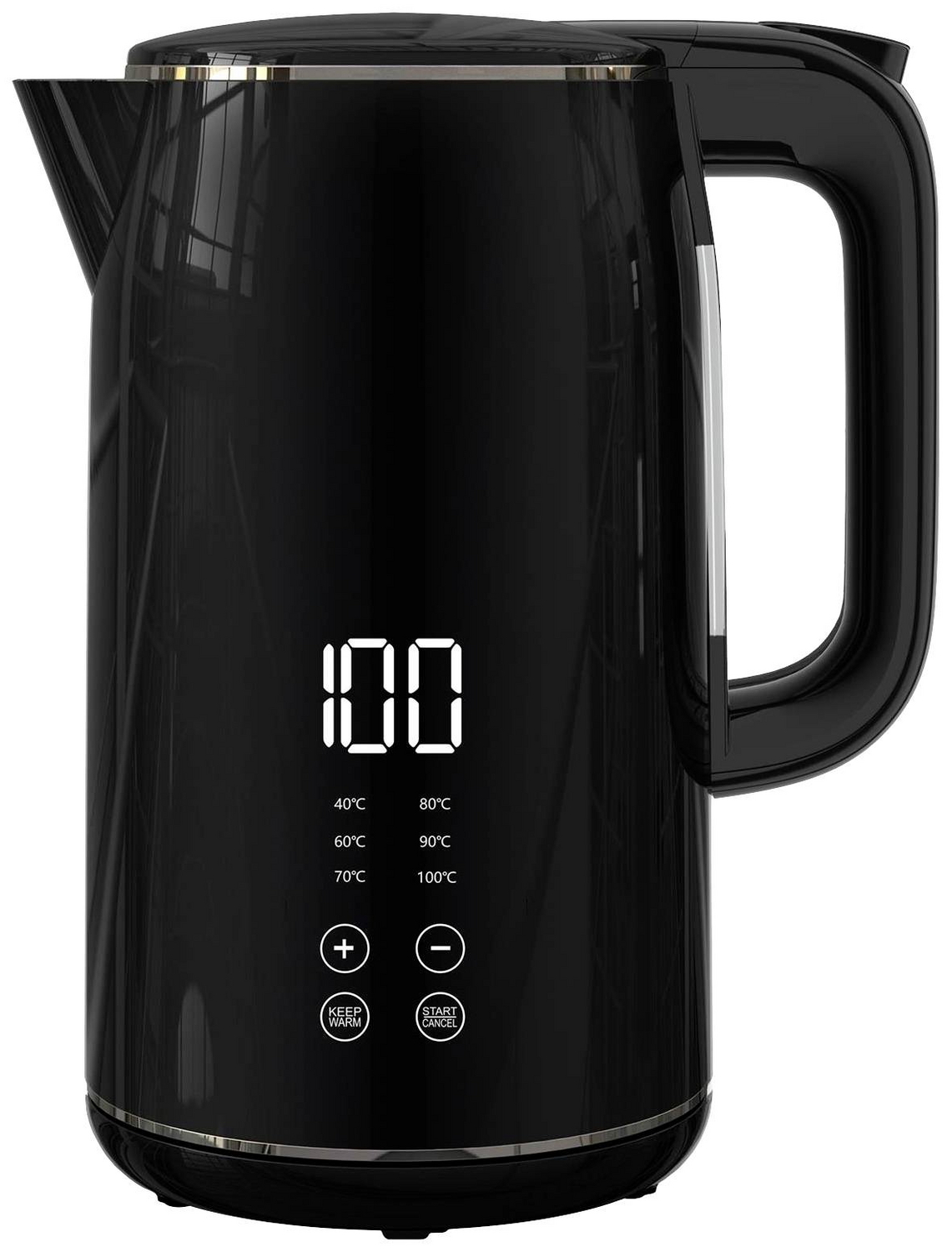 B-Ware Kalorik Tkg Jk 2000 Wasserkocher Schnurlos Mit Display Schwarz Wassererhitzer - 5413346357786