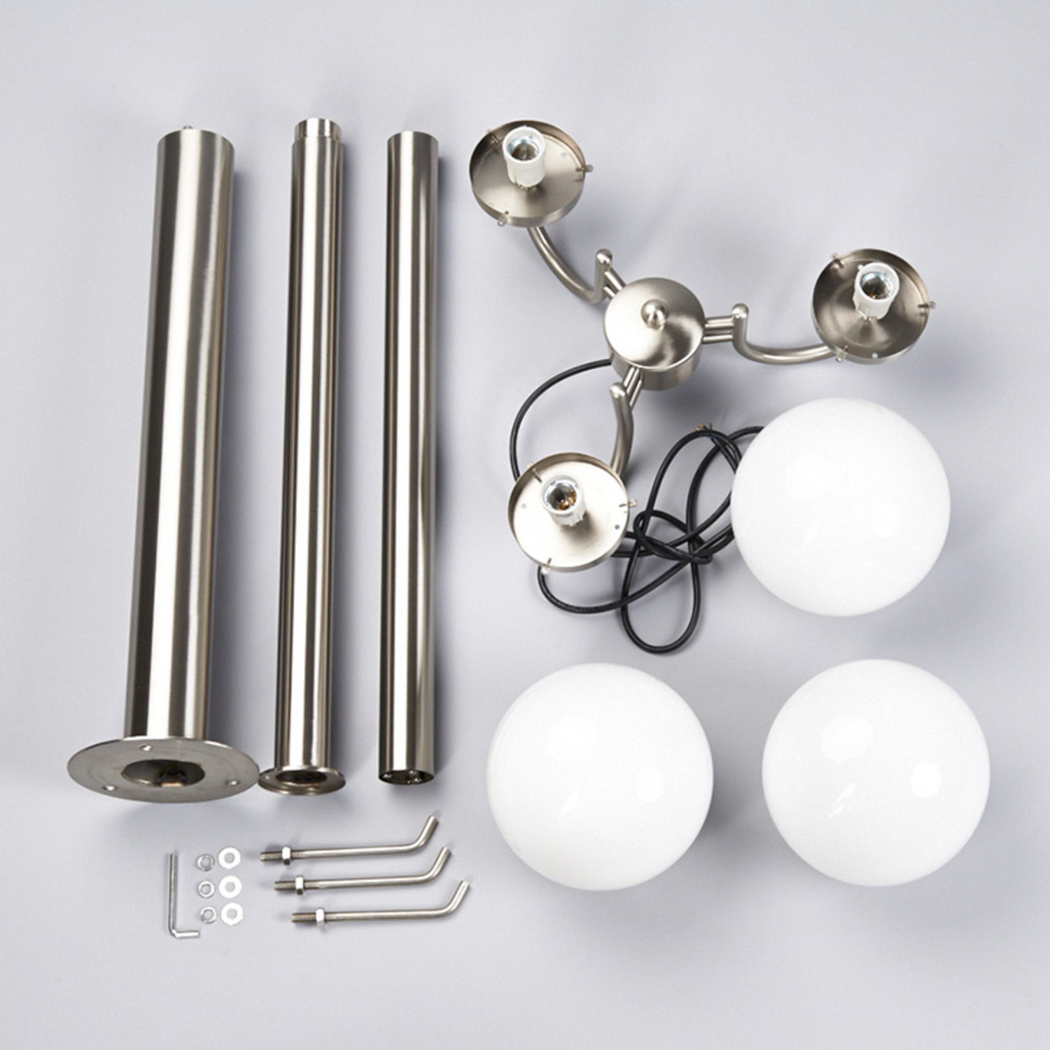 Lindby Kandelaber Laterne Wegeleuchte Wegelampe Leuchte Samuel Mit 3 Glaskugeln B-Ware - 6291105704434