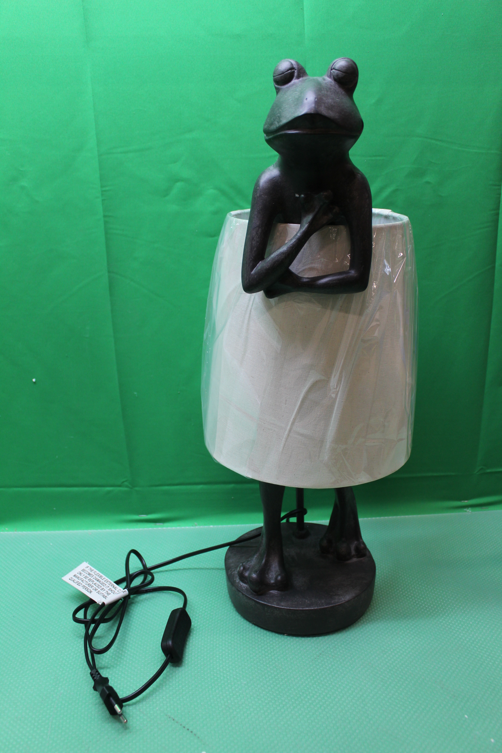 B-Ware Kare Animal Frog Tischlampe Tischlampe Bürolampe Büroleuchte Froschlampe Grau - 4025621616009