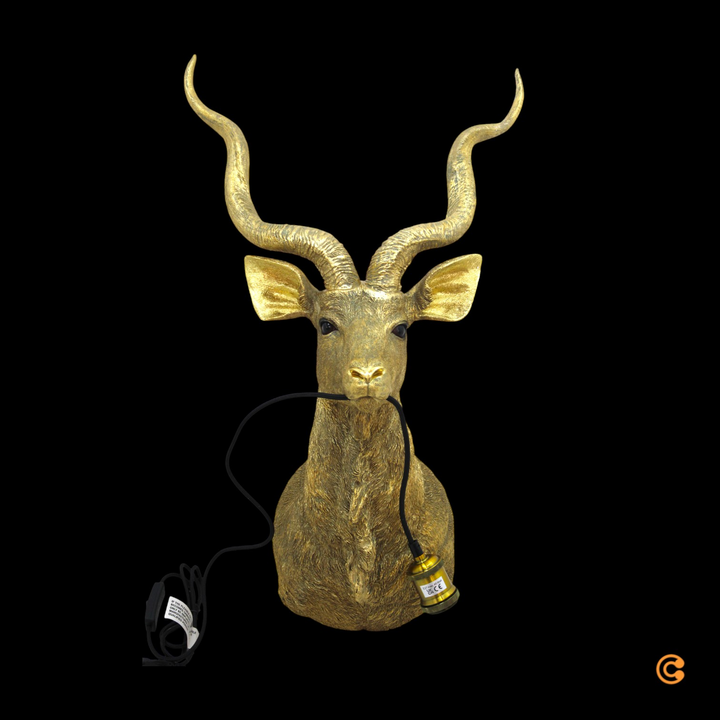 Kare Design Goldene Antilopentier Wandleuchte Antilope Dekoration Dekoleuchte B-Ware - 4025621537137