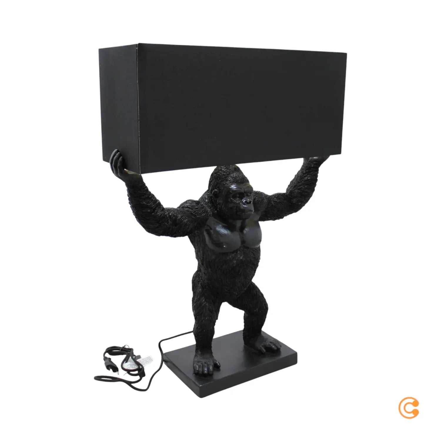 B-Ware Kare Animal King Kong Tischlampe Schreibtischlampe Tischleuchte Mit Textilschirm - 4025621531302