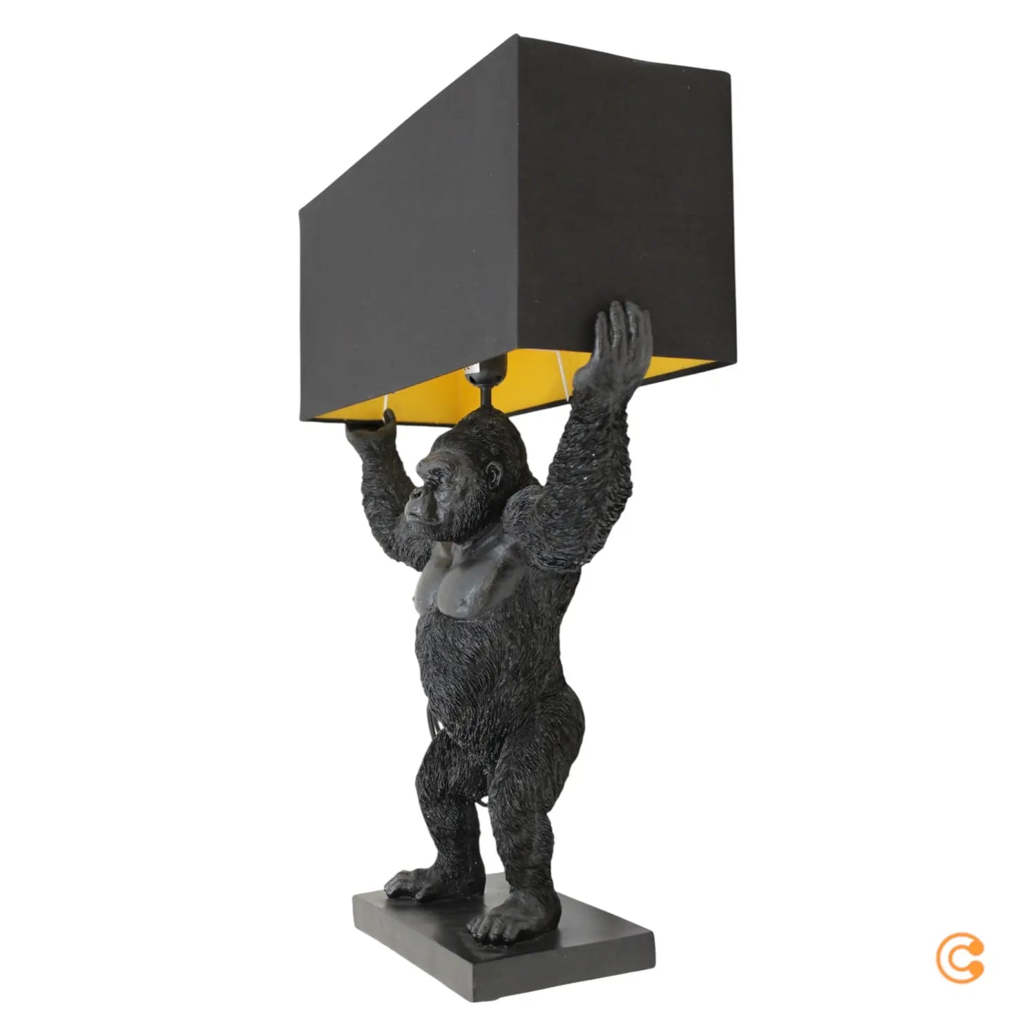 B-Ware Kare Animal King Kong Tischlampe Schreibtischlampe Tischleuchte Mit Textilschirm - 4025621531302