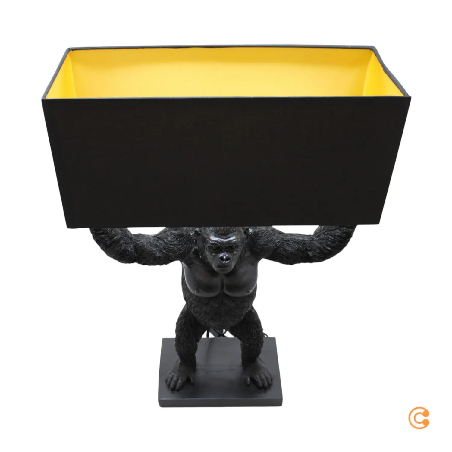 B-Ware Kare Animal King Kong Tischlampe Schreibtischlampe Tischleuchte Mit Textilschirm - 4025621531302