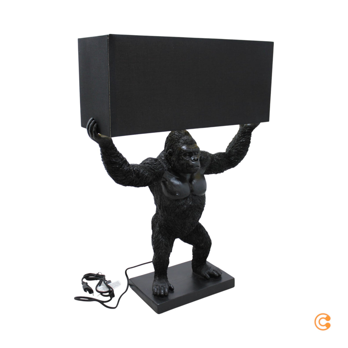 KARE Animal King Kong Tischlampe Schreibtischlampe Tischleuchte mit Textilschirm - 4025621531302
