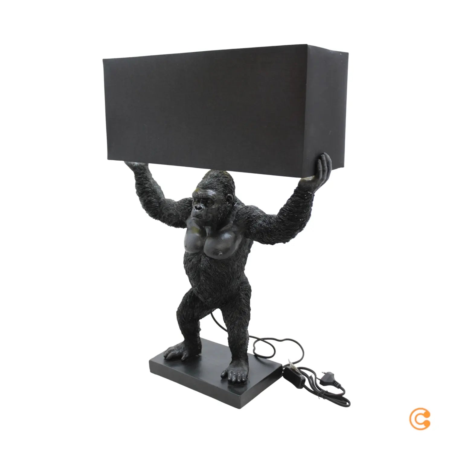 B-Ware Kare Animal King Kong Tischlampe Schreibtischlampe Tischleuchte Mit Textilschirm - 4025621531302