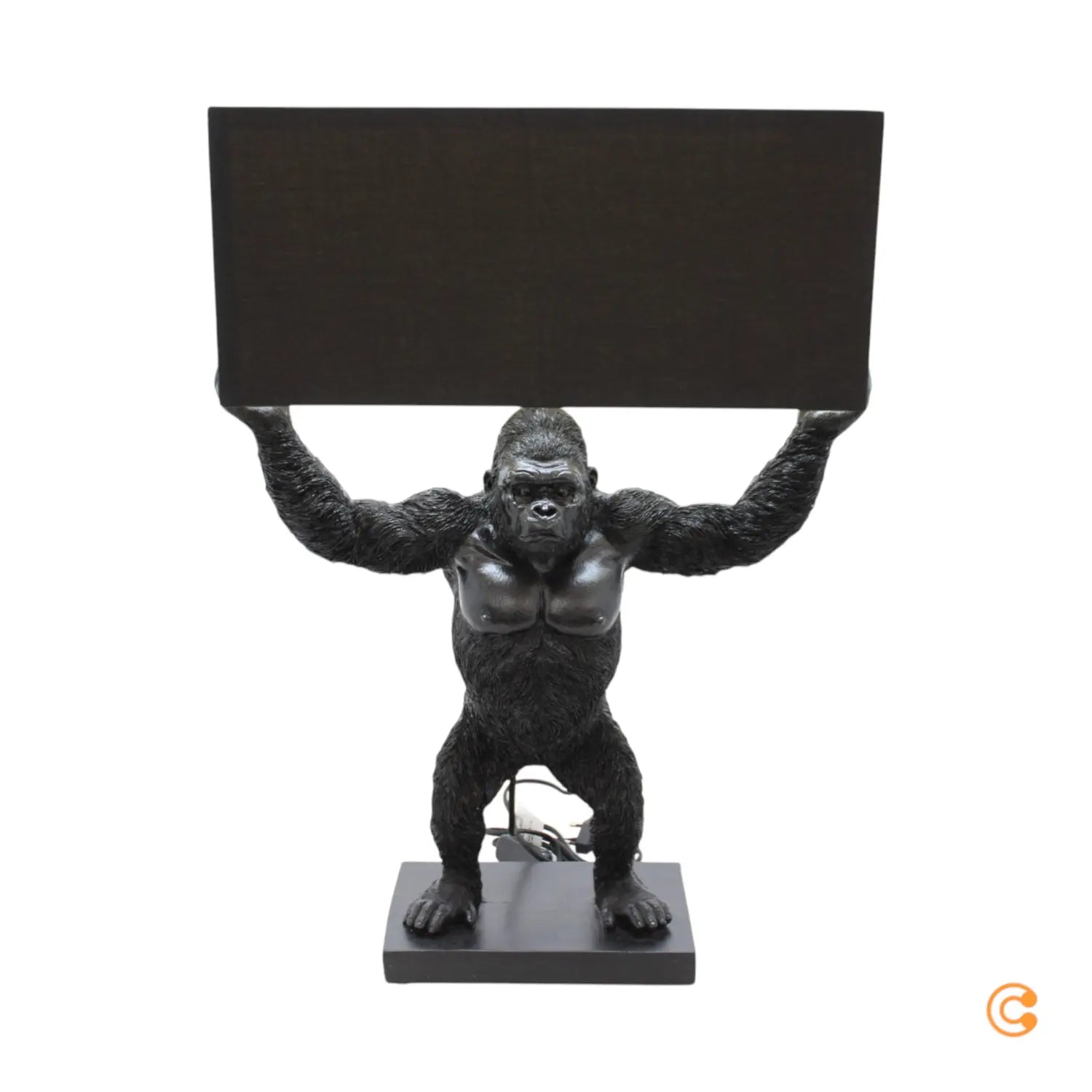 B-Ware Kare Animal King Kong Tischlampe Schreibtischlampe Tischleuchte Mit Textilschirm - 4025621531302