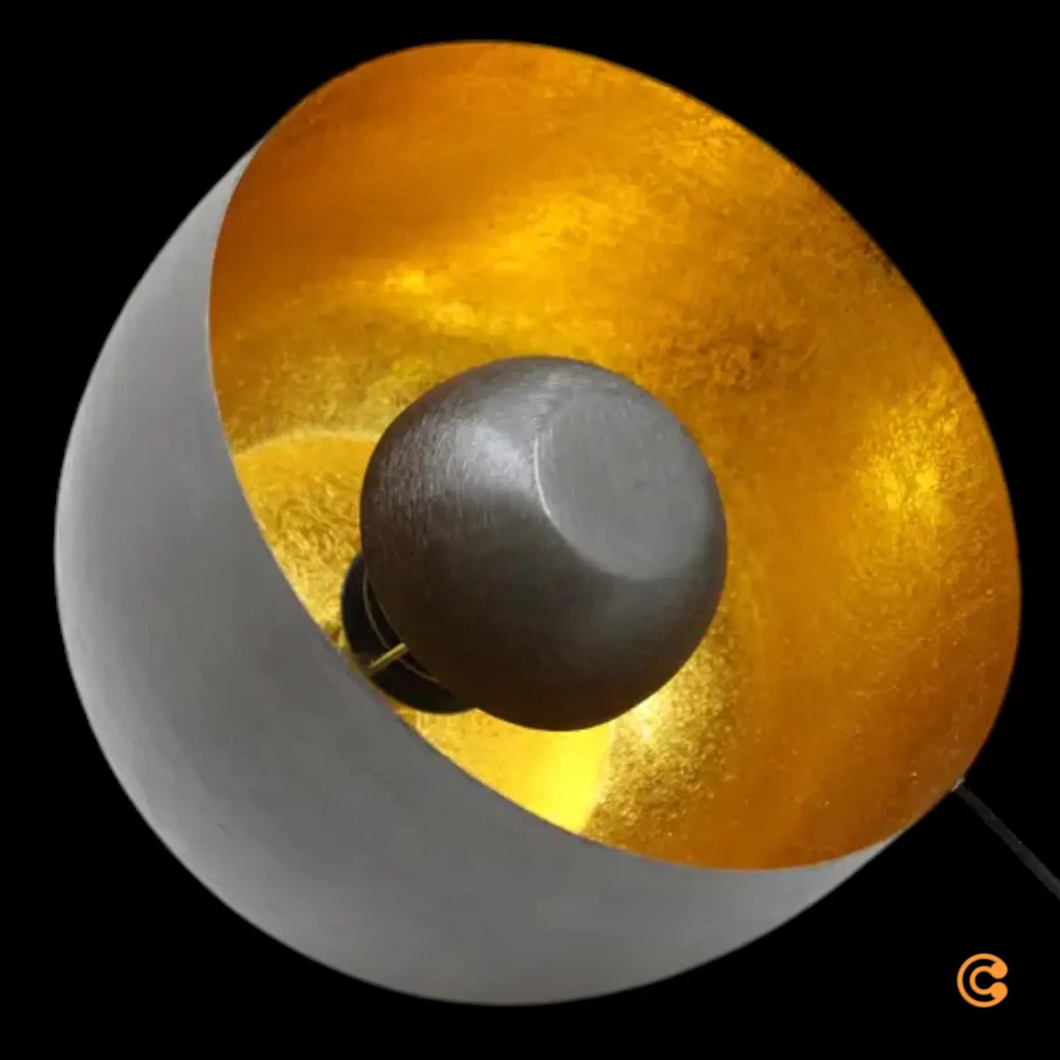 B-Ware Kare Bodenleuchte Lampe Apollon Schwarz ø 28 Cm Kugelleuchte Stahl 200 Cm - 4025621542803