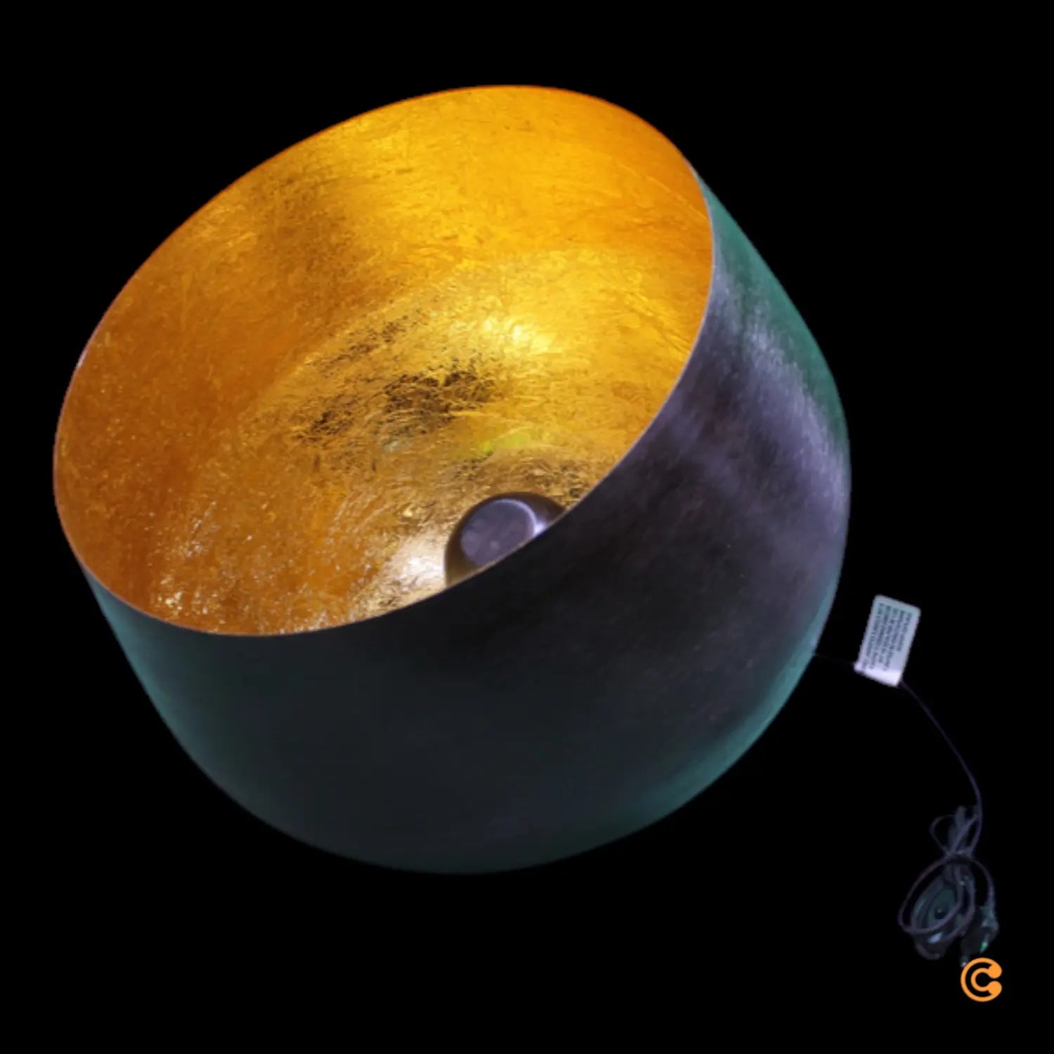 B-Ware Kare Apollon Bodenleuchte Sockelleuchte Leuchte Lampe Licht E27 Schwarz ø 50 Cm