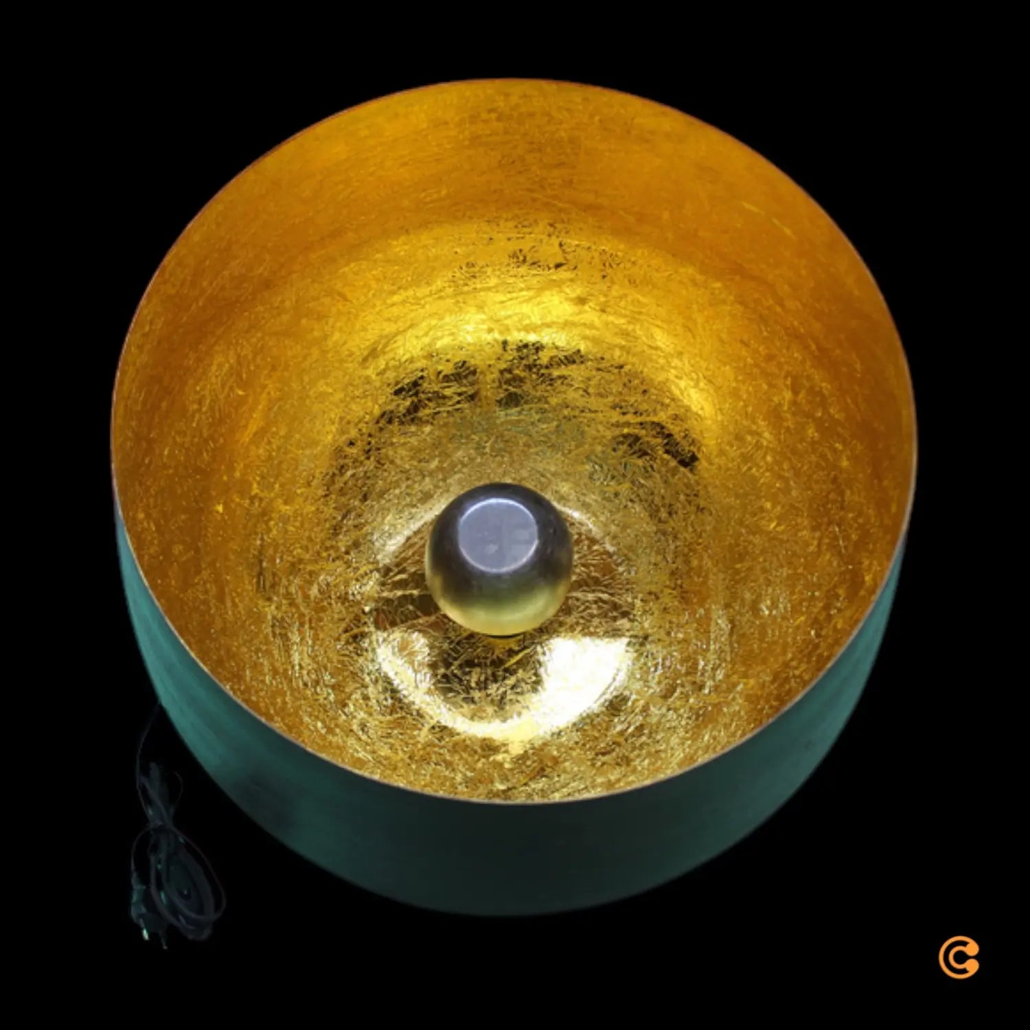 B-Ware Kare Apollon Bodenleuchte Sockelleuchte Leuchte Lampe Licht E27 Schwarz ø 50 Cm