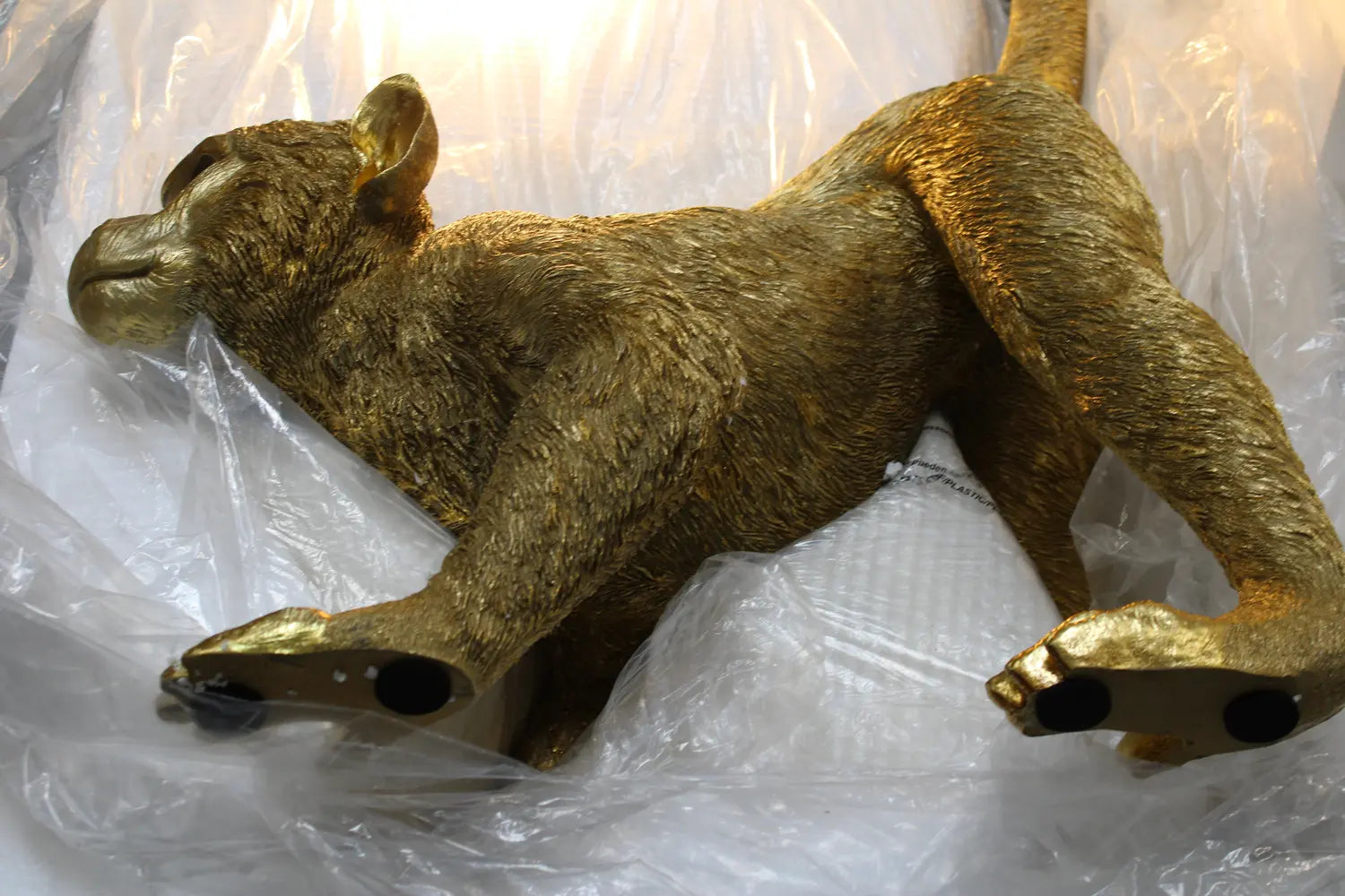 C-Ware Kare Bodenleuchte Stehlampe Monkey Dance Gold Kunstharz Lampe Siehe Text/Fotos - 4025621568827