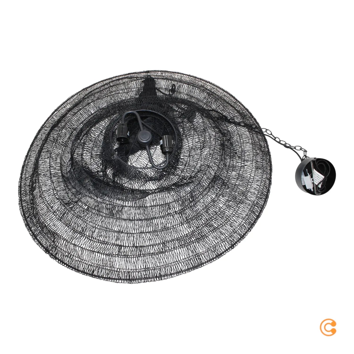 B-Ware Kare Cocoon Hängeleuchte Pendelleuchte Lampe Leuchte Schwarz Metall ø 89 Cm - 4025621541141