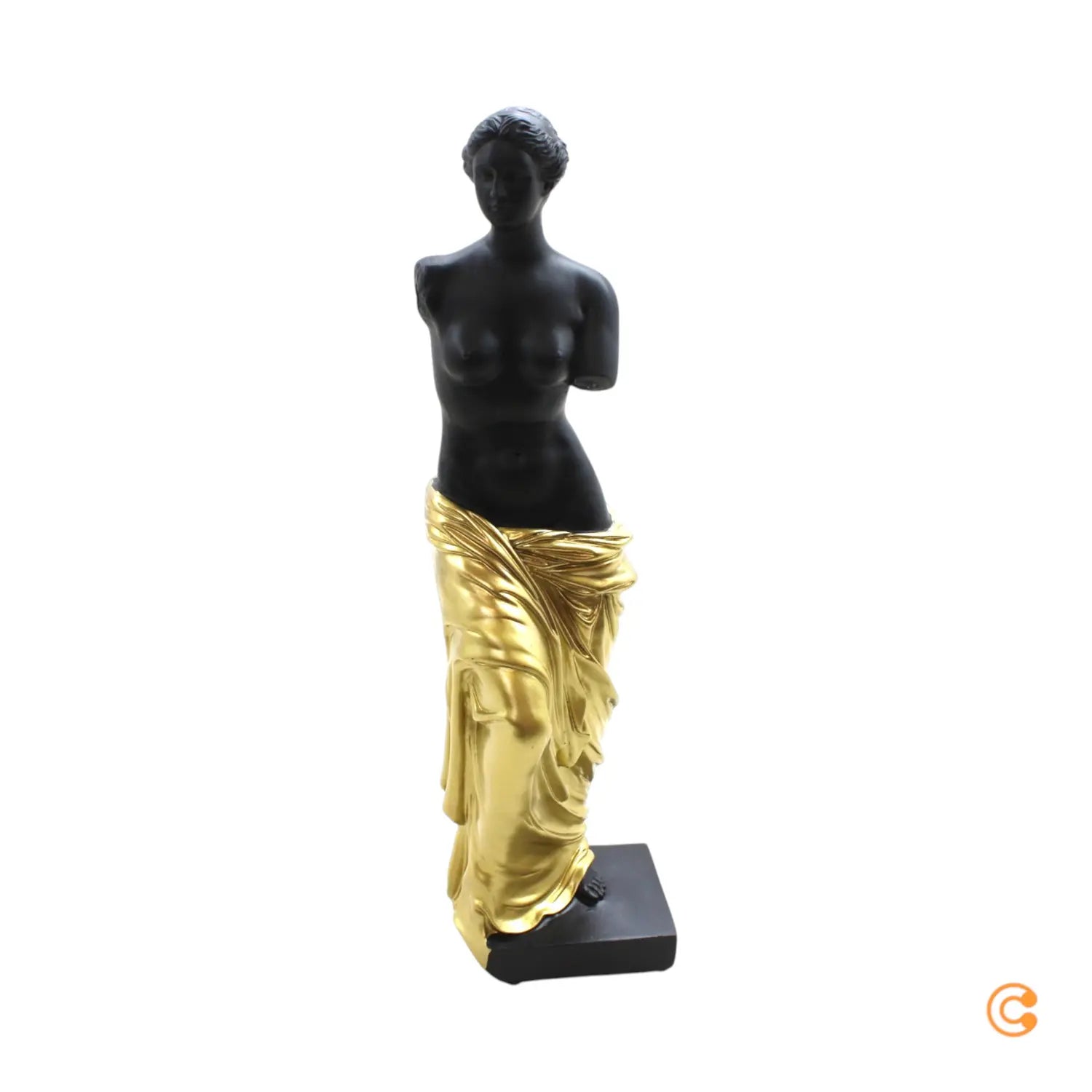 B-Ware Kare Dekofigur Statue Figur Classic Beauty Kunststein Schwarz Gold Handbemalt - 4025621535027
