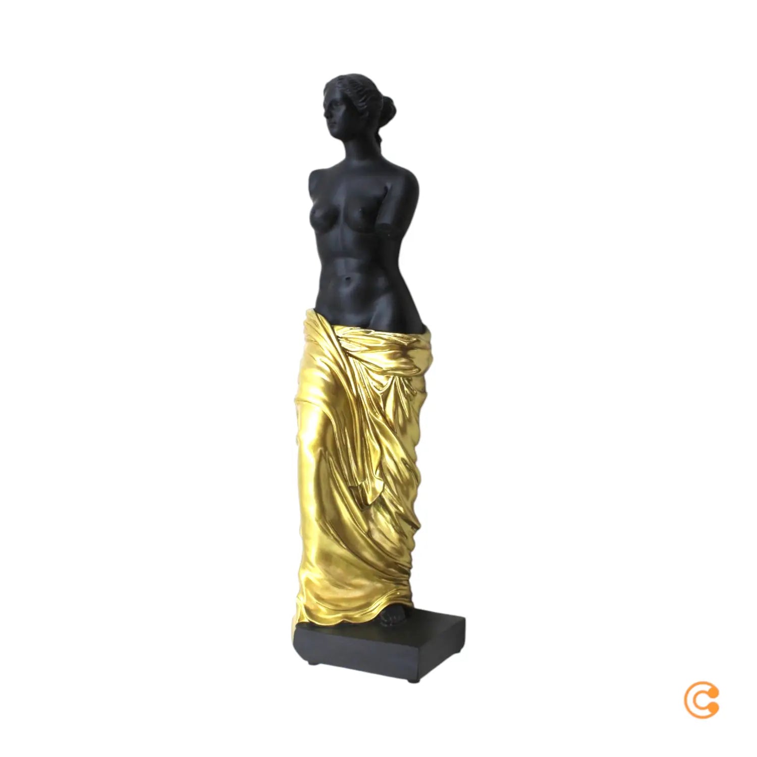 B-Ware Kare Dekofigur Statue Figur Classic Beauty Kunststein Schwarz Gold Handbemalt - 4025621535027