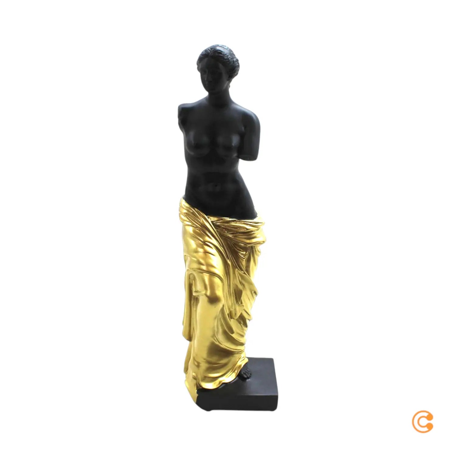 B-Ware Kare Dekofigur Statue Figur Classic Beauty Kunststein Schwarz Gold Handbemalt - 4025621535027
