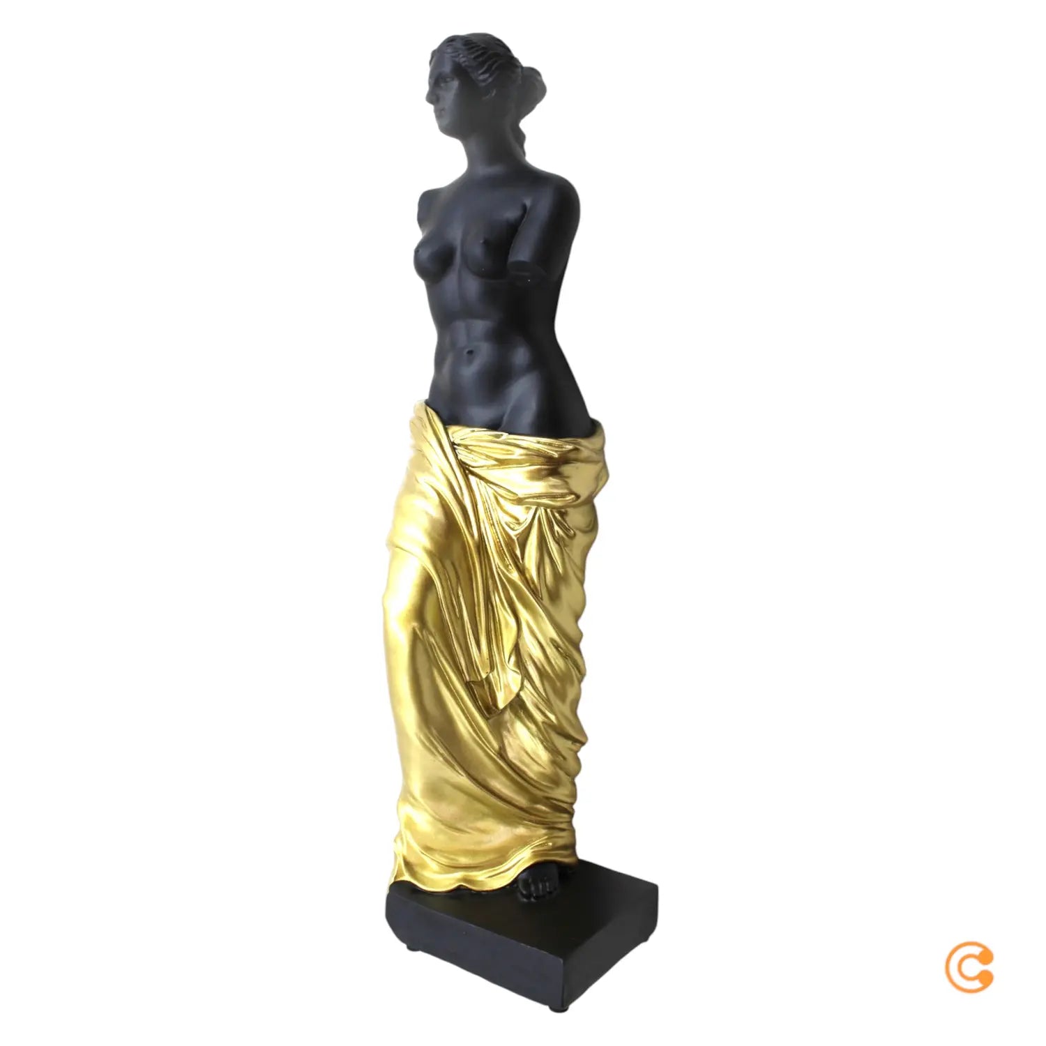 B-Ware Kare Dekofigur Statue Figur Classic Beauty Kunststein Schwarz Gold Handbemalt - 4025621535027