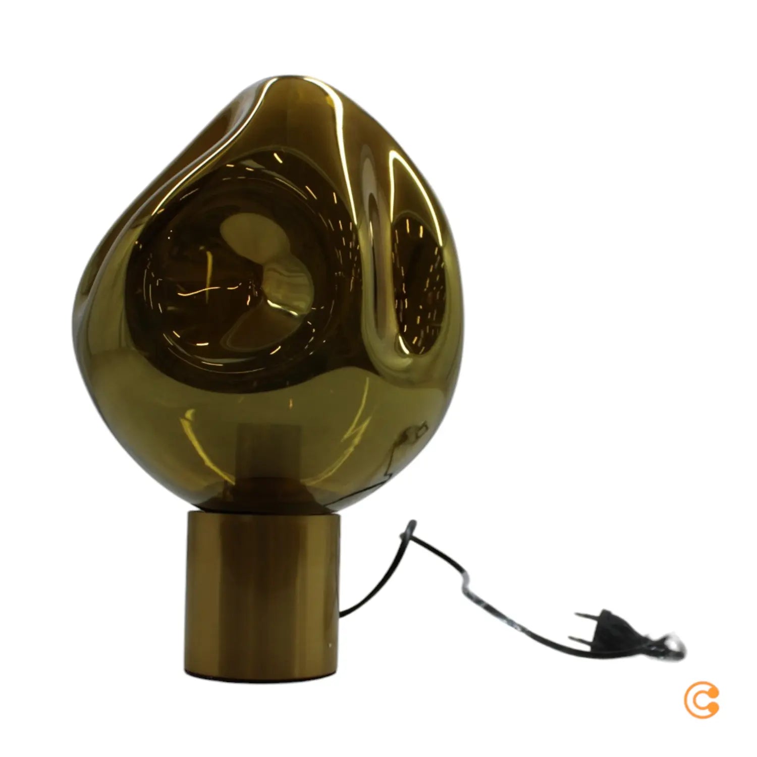 B-Ware Kare Tischleuchte Lampe Supernova Gold Glas Stahl E27 Led 38 Cm Tischlampe - 4025621533498