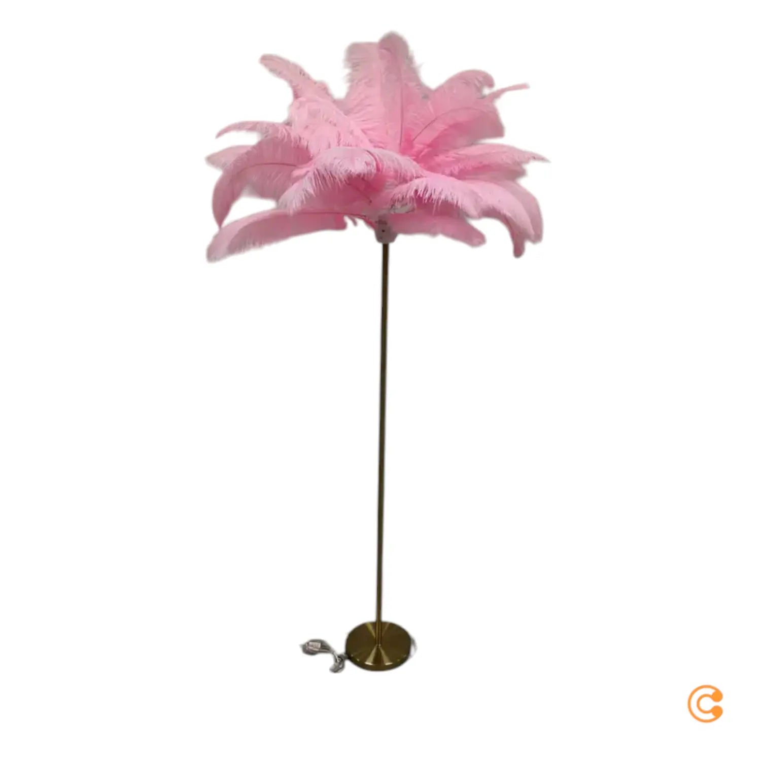 B-Ware Kare Feather Palm Stehleuchte Stehlampe Standleuchte Leuchte E27 Mit Federn P986 - 4025621537489