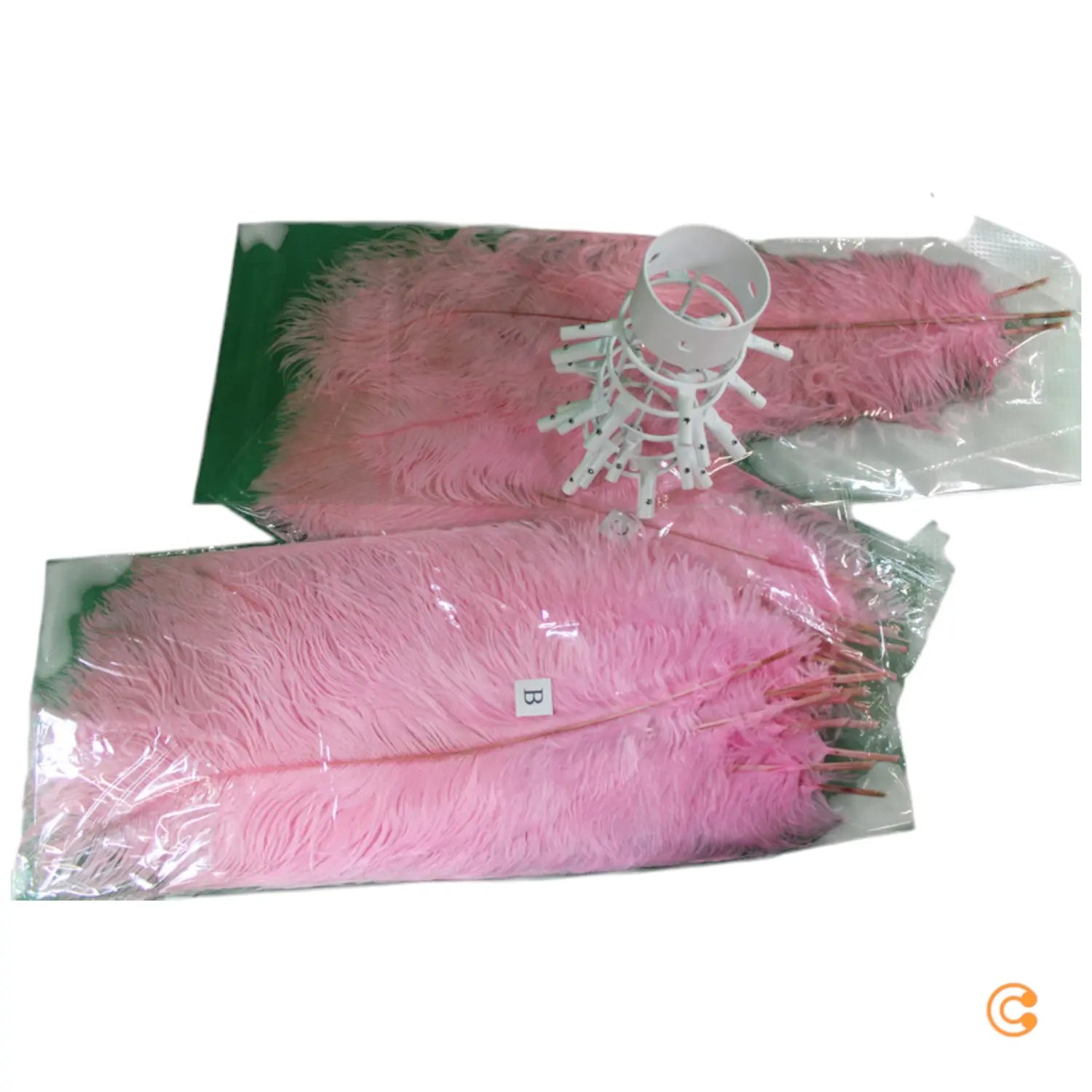 B-Ware Kare Feather Palm Stehleuchte Stehlampe Standleuchte E27 Federn Siehe Text/Foto - 4025621537489