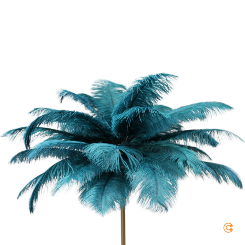 B-Ware Kare Feather Palm Stehleuchte Mit Federn Stehlampe Leuchte Siehe Text - 4025621537496